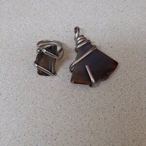 ONE PENDANT AND RING.